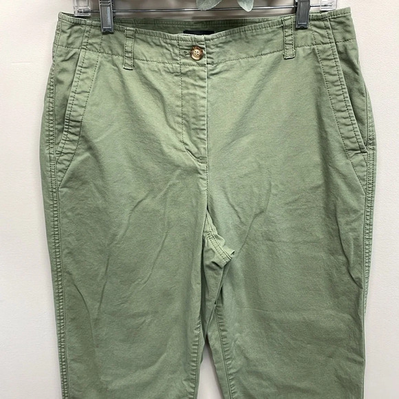 NWOT Talbots Relaxed Pants Olive Green 10 - Picture 2 of 14